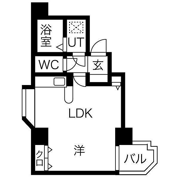 リラハイツ南2条 ｜北海道札幌市中央区南二条西１９丁目(賃貸マンション1DK・5階・33.82㎡)の写真 その2