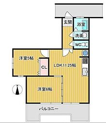 間取図画像 2LDK