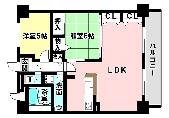 和室と洋室両部...