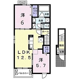 エトワールフィクス 2LDKの間取図画像