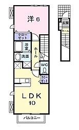 パフュームレジデンス 1LDKの間取図画像