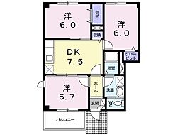 カンパーニャ 3DKの間取図画像