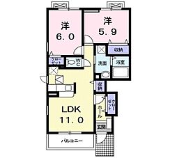 ウェザーパーク8 2LDKの間取図画像