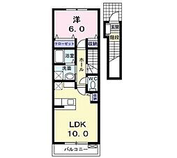 カーサ・クラシオン 1LDKの間取図画像