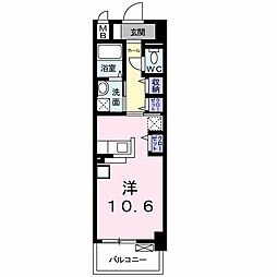 ヴィダ・アルボレス ワンルームの間取図画像