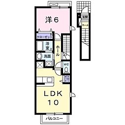 フォレストヒル 1LDKの間取図画像