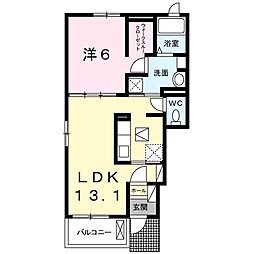 ベルローズ 1LDKの間取図画像