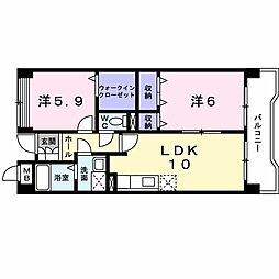 アルト・アヴァンツァート 2LDKの間取図画像