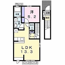 アリエッタ 1LDKの間取図画像