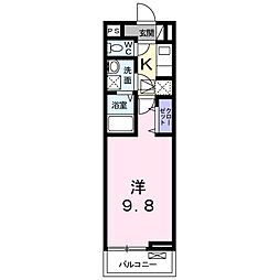 メゾン・ド・ソレイユ5 1Kの間取図画像