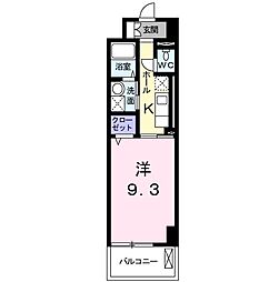 ファイン・スクエア 1Kの間取図画像