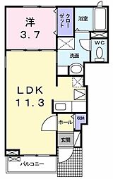 SunnyHouse光 1LDKの間取図画像