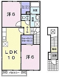 ポラリス2A 2LDKの間取図画像