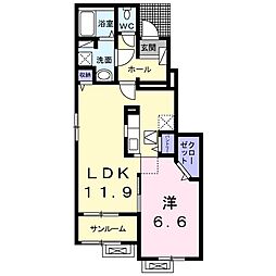 ソラーナA 1LDKの間取図画像