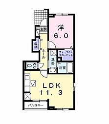 エピソード1 1LDKの間取図画像