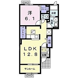 ラフィナート1 1LDKの間取図画像