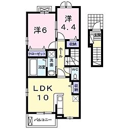 ブライトヒル 2LDKの間取図画像