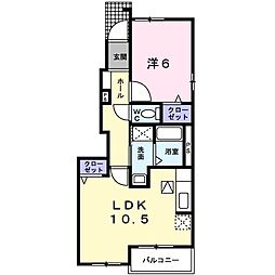 プラーン・ソレイユ2 1LDKの間取図画像