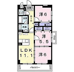 サンライズ 3LDKの間取図画像