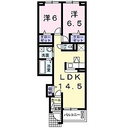サン・フィオーレ大島2 2LDKの間取図画像