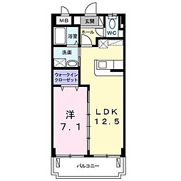 サンプレッソG 1LDKの間取図画像