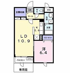 プリムローズ51 1LDKの間取図画像