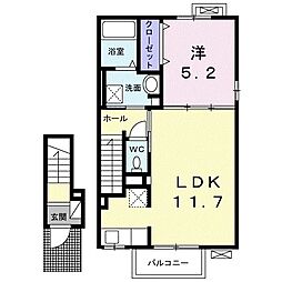 クレメント・ハウス 1LDKの間取図画像