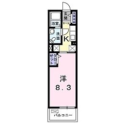 マーベラスプレイス 1Kの間取図画像
