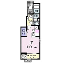 ヴォルピーノ1 ワンルームの間取図画像