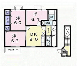 セントラルヒルズ3 3DKの間取図画像
