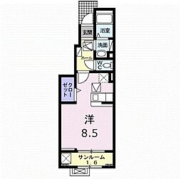 リュミエール1 ワンルームの間取図画像
