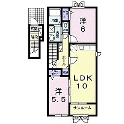 ジュエルチェストT・T 2LDKの間取図画像