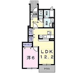 フォルシュ2 1LDKの間取図画像