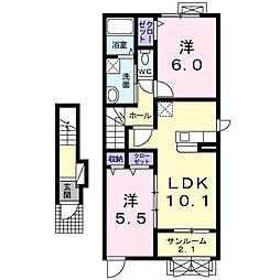 レジデンス・エアリー 2LDKの間取図画像