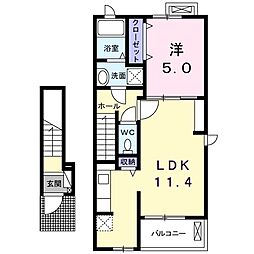 ビオーラ司 1LDKの間取図画像