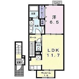 スマイルセレクト 1LDKの間取図画像