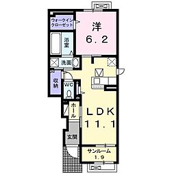 ノイ・ユウユウ3 1LDKの間取図画像