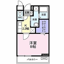 カレント・レジデンス 1Kの間取図画像