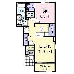 アルバ 1LDKの間取図画像