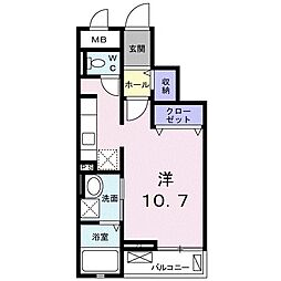 ラッフィナート・M ワンルームの間取図画像