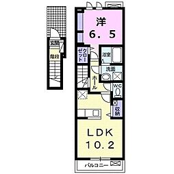 ブロッサム 1LDKの間取図画像