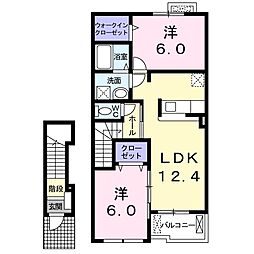 アベーテ 2LDKの間取図画像