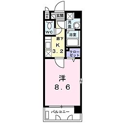 マーベラス大竜 1Kの間取図画像
