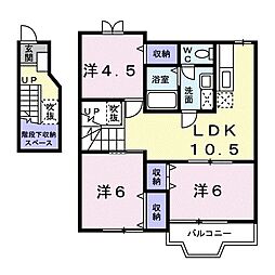 クレストールアイリスA 3LDKの間取図画像