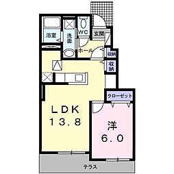 ベルサニーガーデン 1LDKの間取図画像