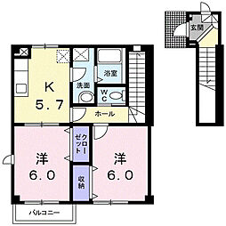 フォルテ・トーワC 2Kの間取図画像