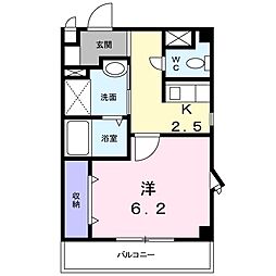ファイン・ヴィラ 1Kの間取図画像