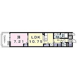 ラパン 1LDKの間取図画像
