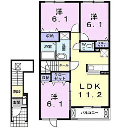 鶴見スクエア2 3LDKの間取図画像
