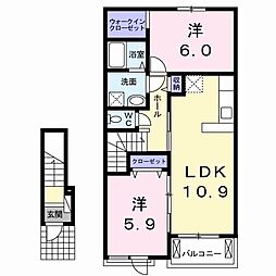 プランタン'14 2LDKの間取図画像